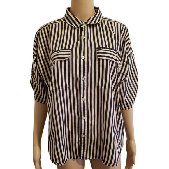Tops - Striped Blouse by I Love H81 An American Brand